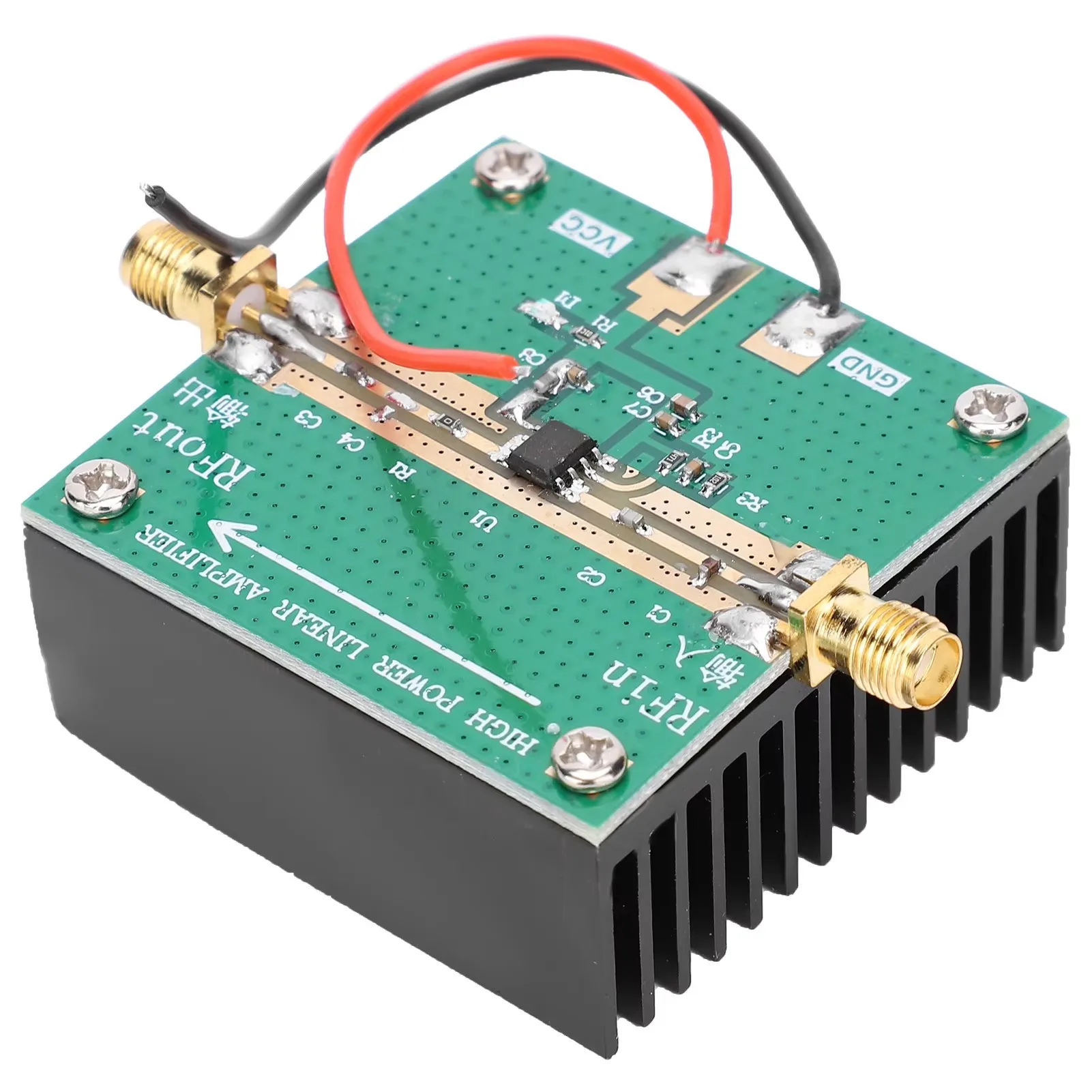 

RF2126 RF Power Amplifier 400‑2700MHz 2.4GHZ 1W Amplifier with Heatsink 12 db @ 2450 MHZ RF Amplifier Radio Amplifier