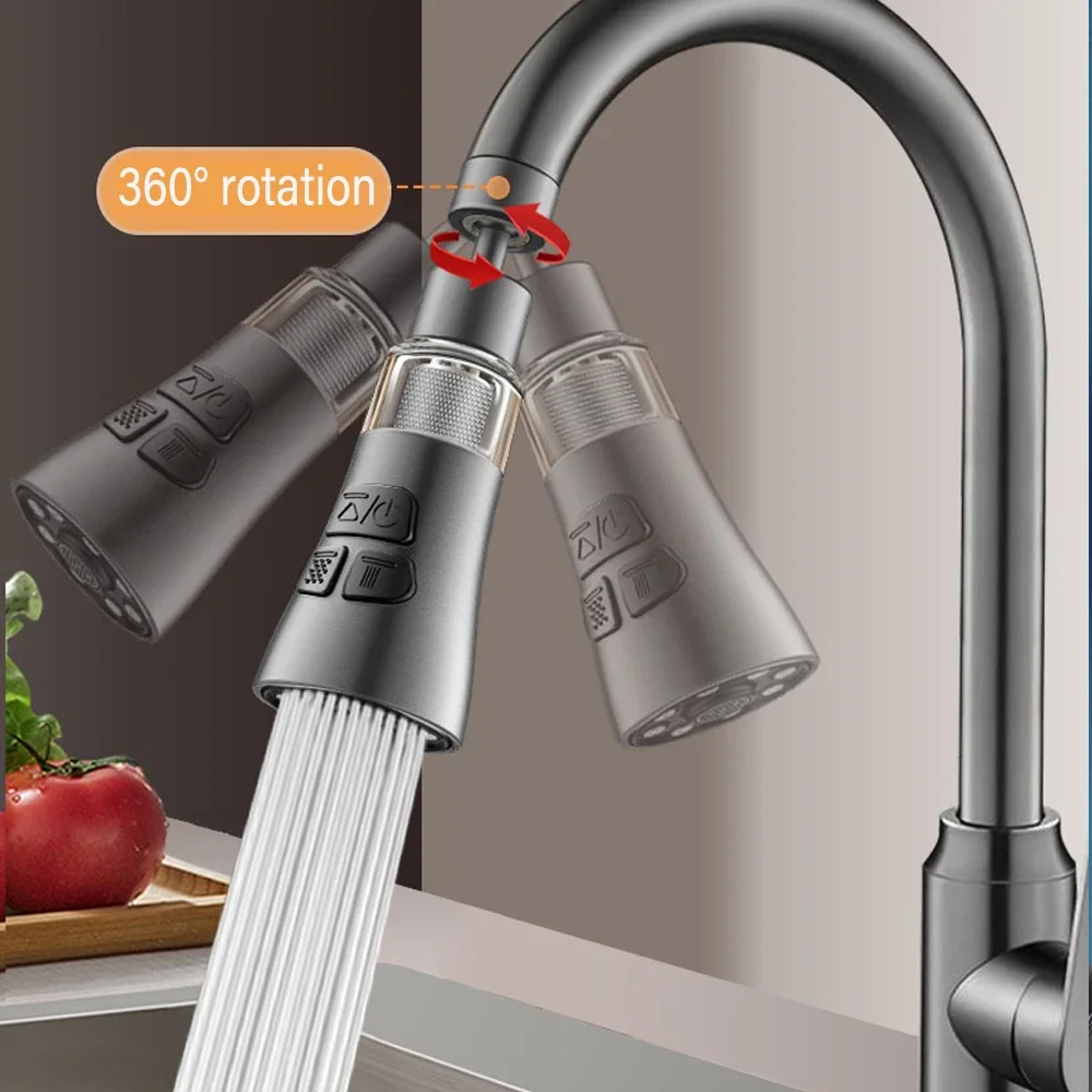 360° Universal Kitchen Faucet Extender With Filter Function Aerator Splash Filter Washbasin Faucet Bubbler Nozzle Aerator