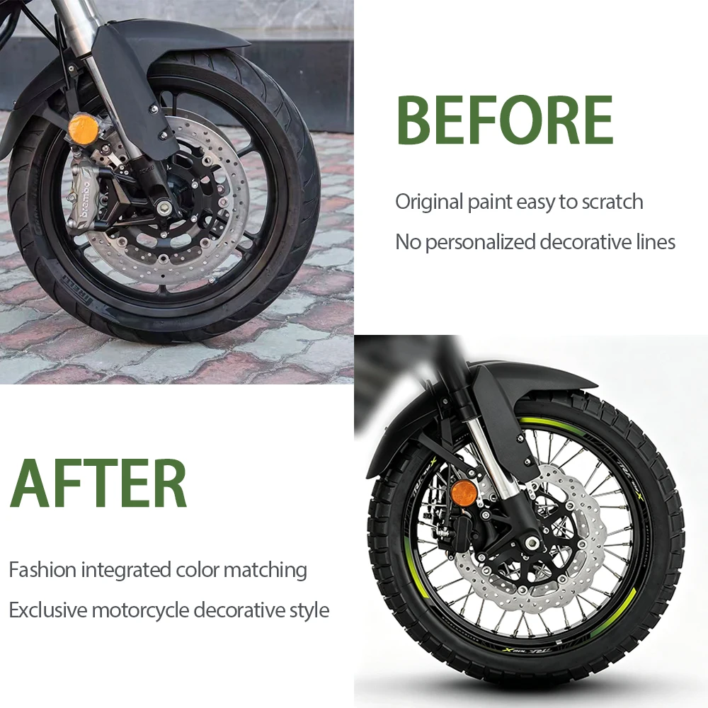 Motorcycle Accessories Wheel Sticker Hub Decals Rim Tape For TRK 702 X