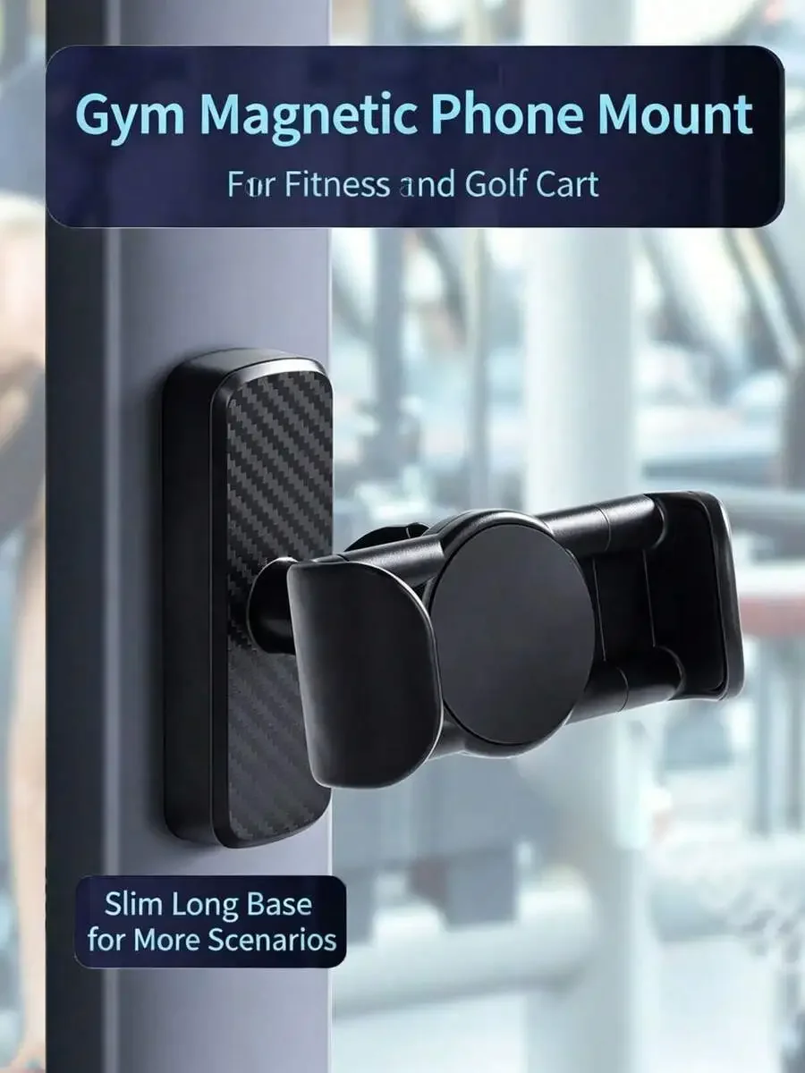 

Magnetic Phone Holder For Gym Fitness Golf Cart Refrigerator Office