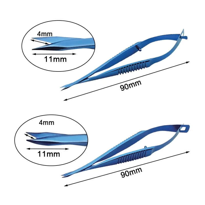 

Autoclavable Iris Scissors Straight Curved Head Scissors Titanium Alloy Surgical Instruments Eyelid Instrument