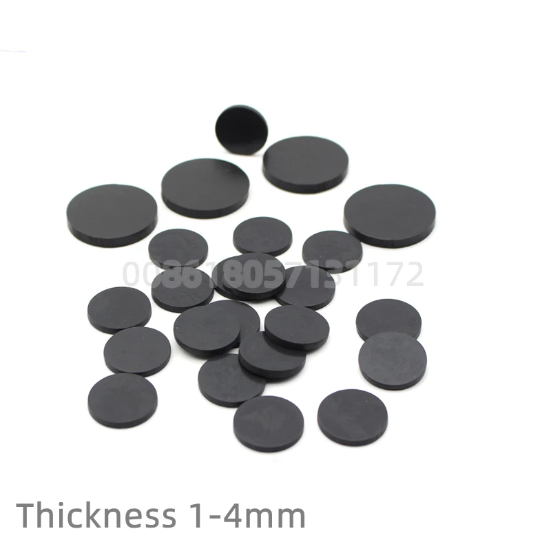 FKM Gaskets Rubber Cushion Washer Pad Damping Noise Reduction Wearable Insulation Spacer 1mm 1.5mm 2mm 3mm 10pcs Black