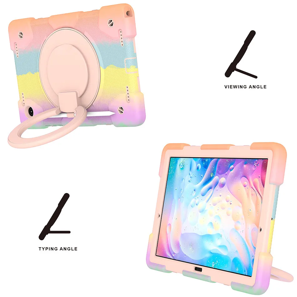 Coque en Silicone pour Samsung Galaxy Tab A8 10.5 X205 X200, étui résistant aux chocs pour enfants avec poignée et sangle, couleur bonbon