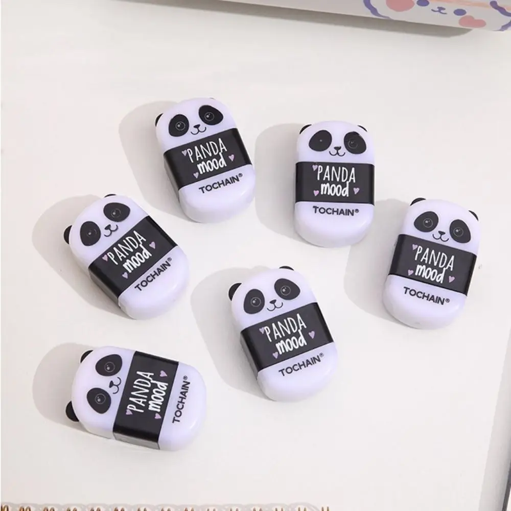 Panda Shape Pencil Eraser Sharpener Less Rubber Debris Handwriting Pencil Wiping Eraser Sketching Writing Drawing