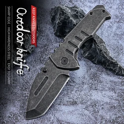 Outdoor Folding Knife, High Hardness Heavy-Duty Outdoor Knife, Camping Portable Knife, Portable Folding Knife