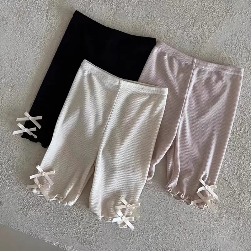 2025 Summer New Baby Girl Bow Leggings Thin Cotton Infant Casual Pants Cute Toddler Girl Trousers Children Clothes
