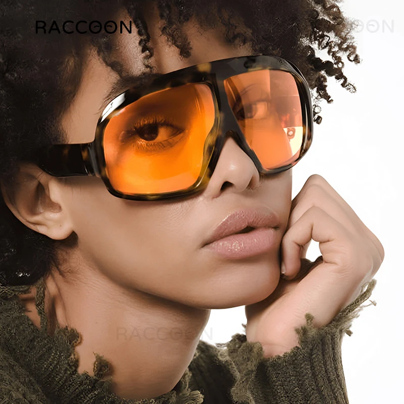 Oversized Square Sunglasses Vintage Punk Shield UV400 Outdoor Eyewear Oversized XXL Shield Sunglasses Men main image 2