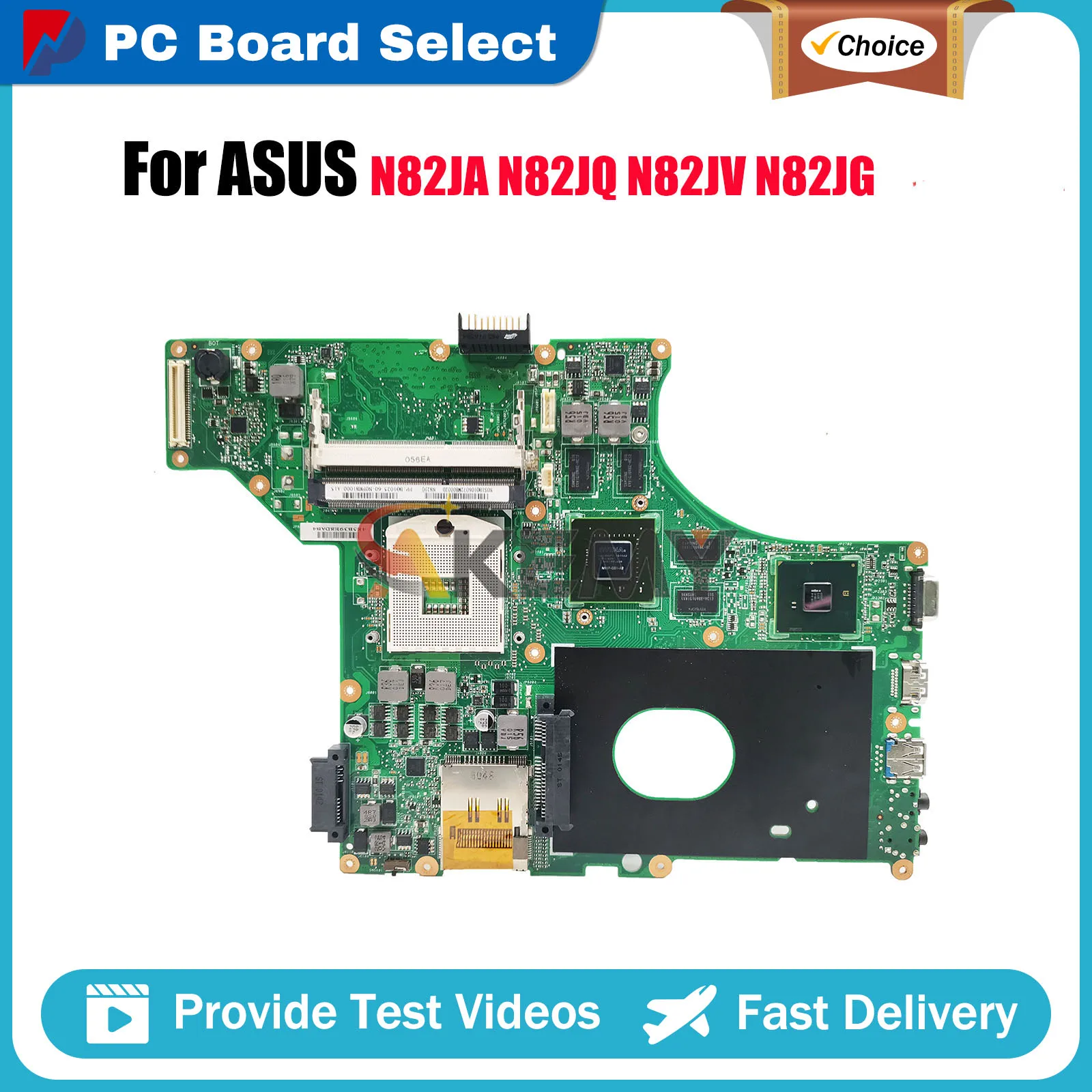 

N82JQ Laptop Motherboard For ASUS Vivobook N82JA N82J N82JG N82JV N82JQ Notebook Mainboard in stock 100% tests OK fast shipping