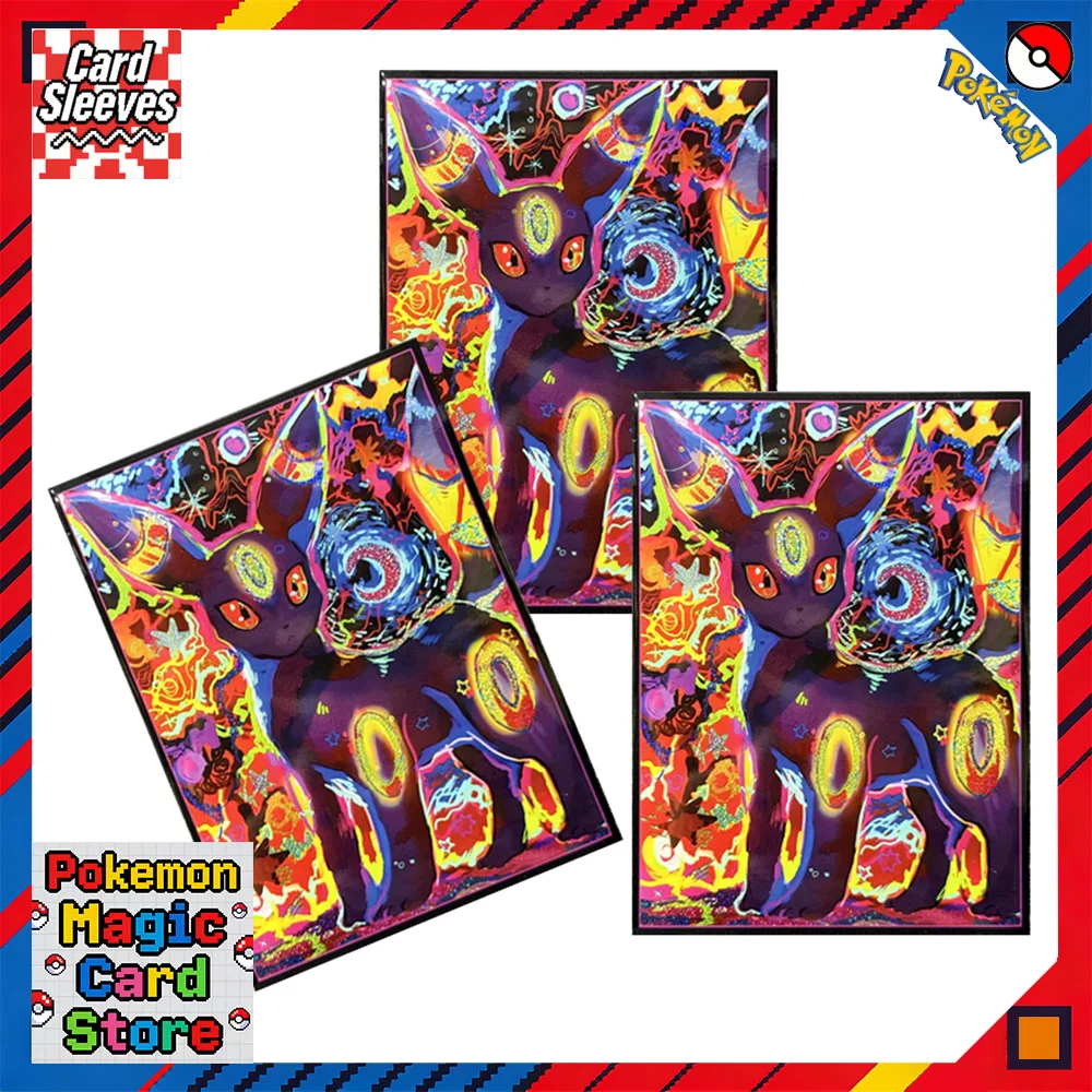 

60 шт. PTCG рукава для карт Starry Eevee Protectors аниме милый блестящий чехол для MTG/OPCG/PKM стандартный размер 66x91 мм для фанатов