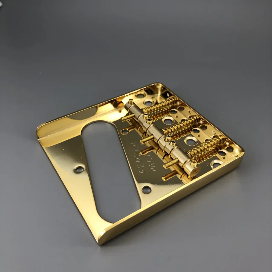 Gold Vintage Guitar Bridge Brass Saddle Guitar Accessories For Tele Guitar