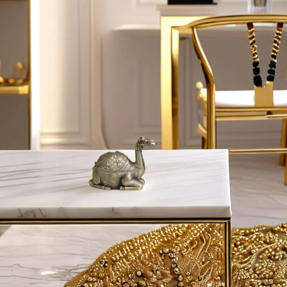 

Windproof Metal Ashtray Vintage Large Capacity Smokeless Tabletop Holder For Home Office Bar Decor Use