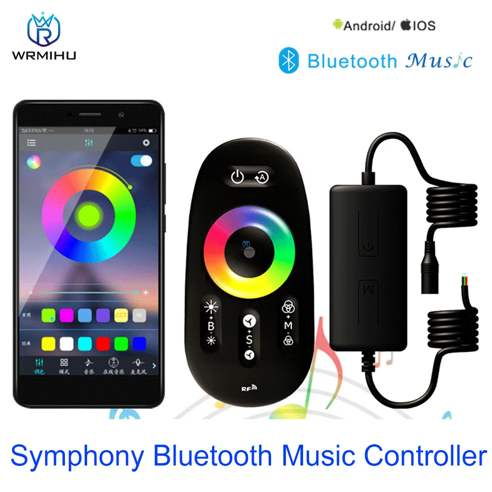 

Bluetooth-музыка, Bluetooth-музыка WS2811 WS2812B WS2815 SK9822, светодиодная полоса с разрешением пикселя, лампа дистанционного управления