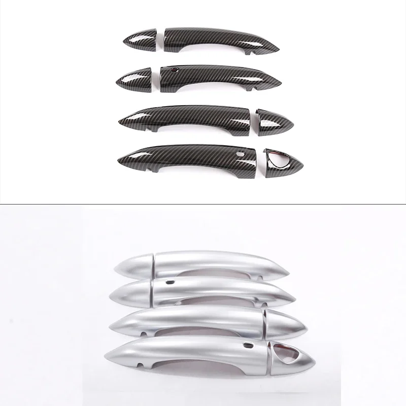 ABS Carbon Fiber Car Exterior Door Handle Grab Cover Trim For Alfa Romeo Giulia 952 Stelvio 949 2017-2020 Exterior Accessories