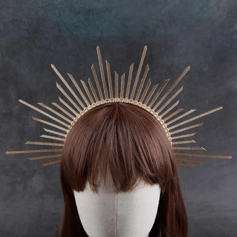 

M6CD повязка на голову для девичника, головной убор с короной для невесты, женская церковная повязка для волос