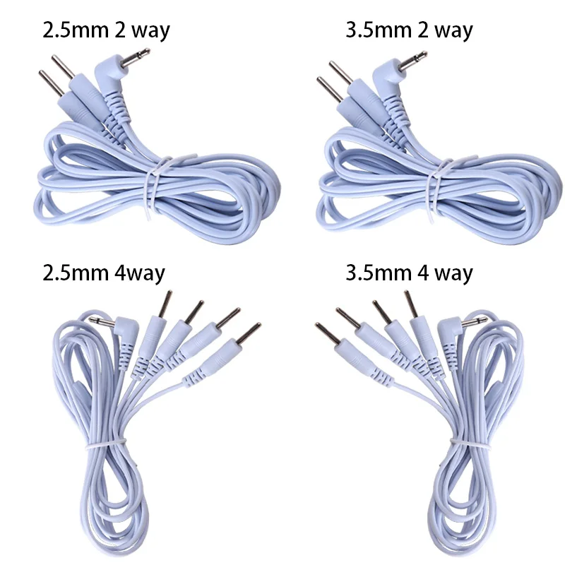 2 -Pin /4-Pin Electrode Wire for Machine Massager Electrode Pads Standard Connection Massage Leads for TENS Unit