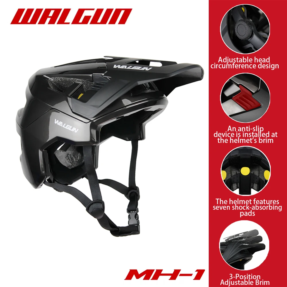 

WALGUN Bicycle Helmet MTB Mountain Half-helmet Off-road Racing Cycling Safety Open Helmets Men Women Casco Cross-Country Sports