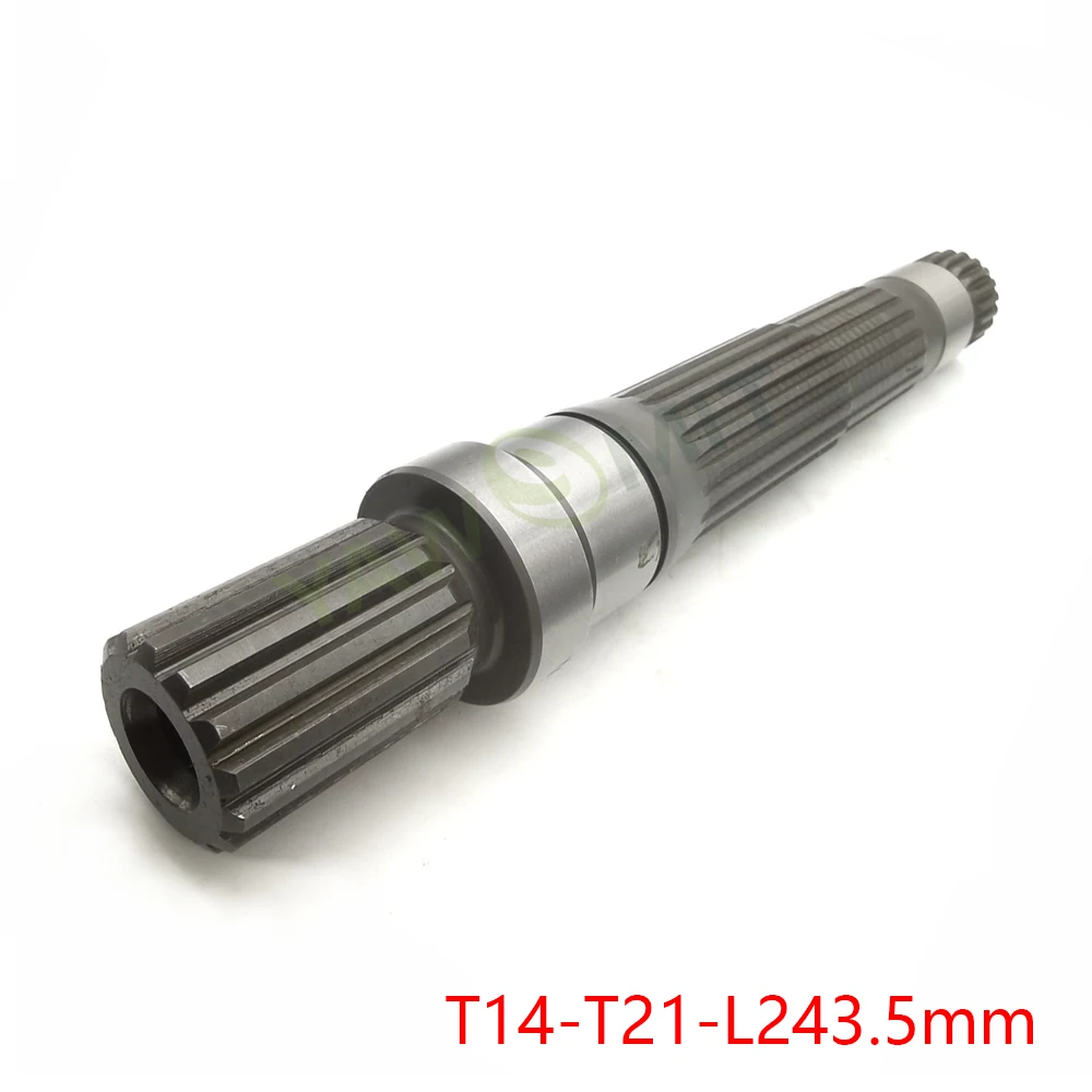 Main Pump Overhaul Component A10VG63 Drive Shaft T14-T21-L243.5mm for Repair REXROTH Excavator Main Pump