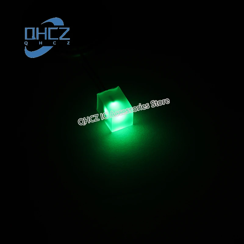 100pcs 5X5X7 square led emerald green/Red/Yellow light 5*5*7 emerald green LED light-emitting diode lamp beads square diode
