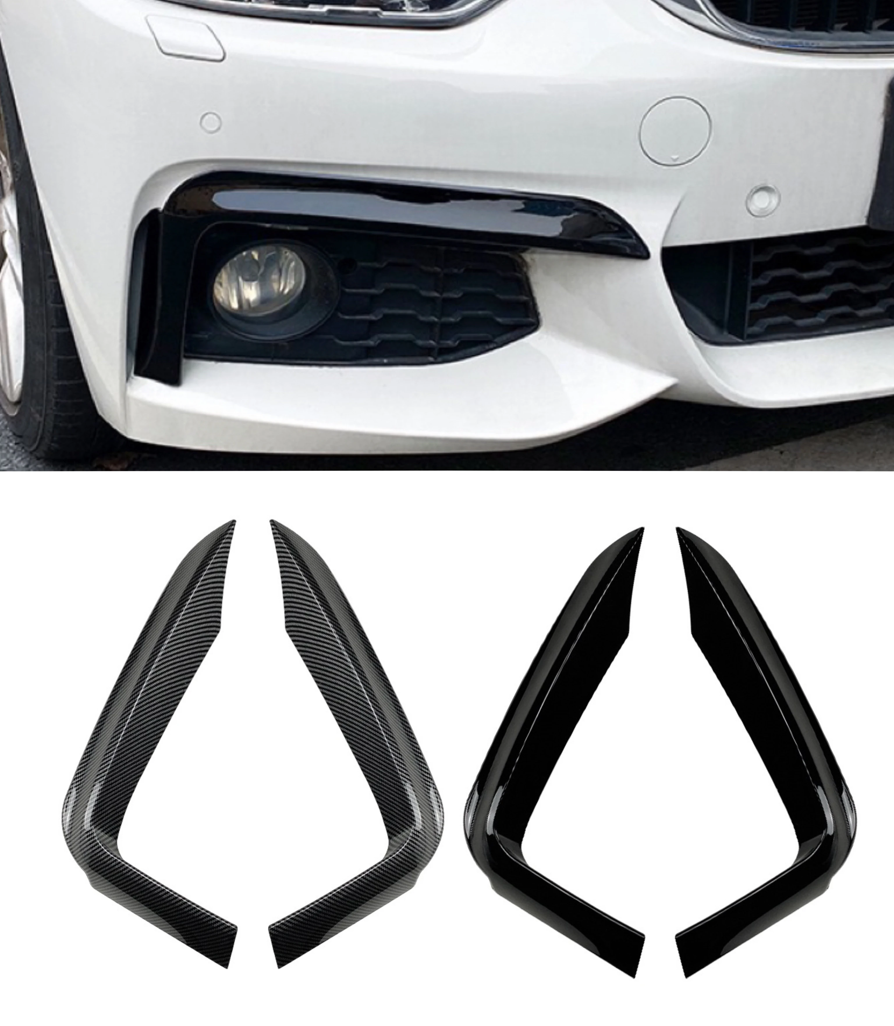 

Front Upper Trims Splitters Spoiler Kit Fog Lamp Cover For BMW 4 Series F32 F33 F36 M-Sport 420i 428i 435i 440i M-tech 2014-2020