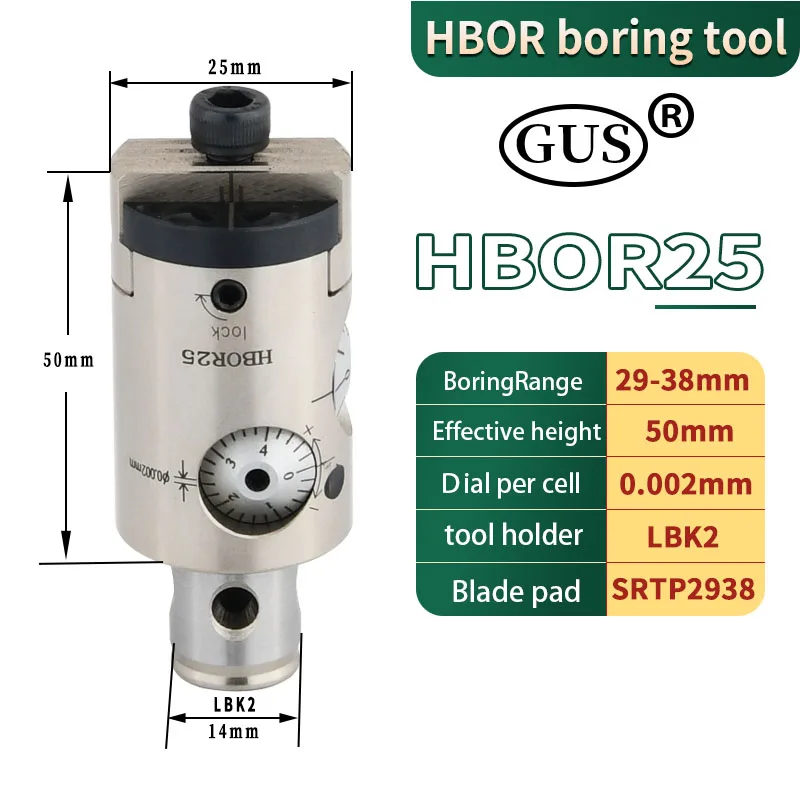 

HBOR fine tuning boring cutter tools Holder HBOR25 HBOR32 HBOR40 HBOR50 HBOR63 Micro boring head CNC Lathe Milling Machine