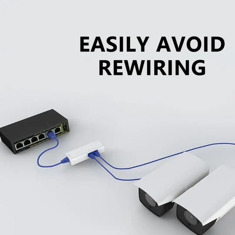 20cb Waterproof RJ45Cupler Poe Splitters Rozszerzenie sieci do nadzoru domu