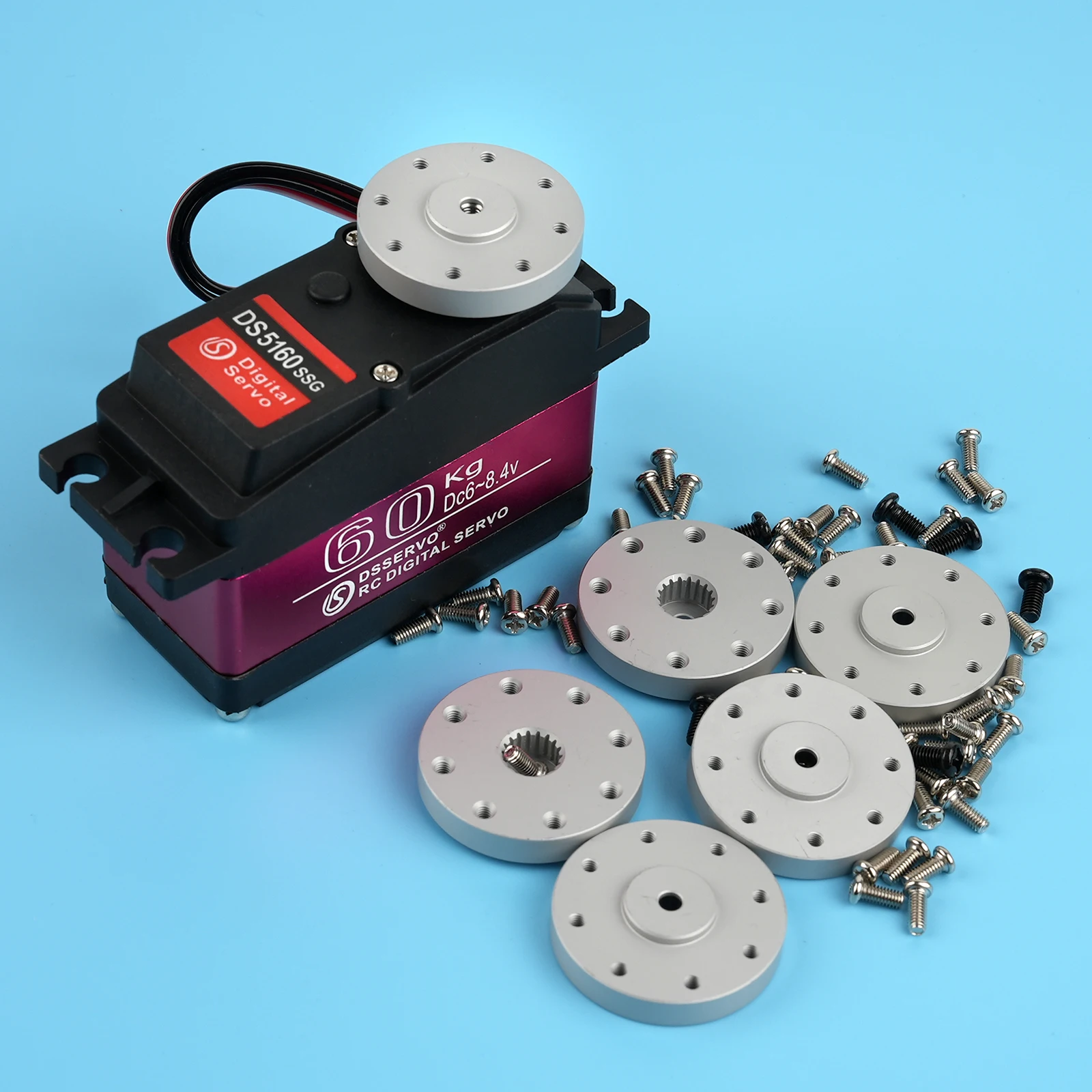 DIYmall アルミ 18T サーボアーム ラウンドディスク メタルホーン MG995/MG996 RC モデル用 (5 個/10 個)