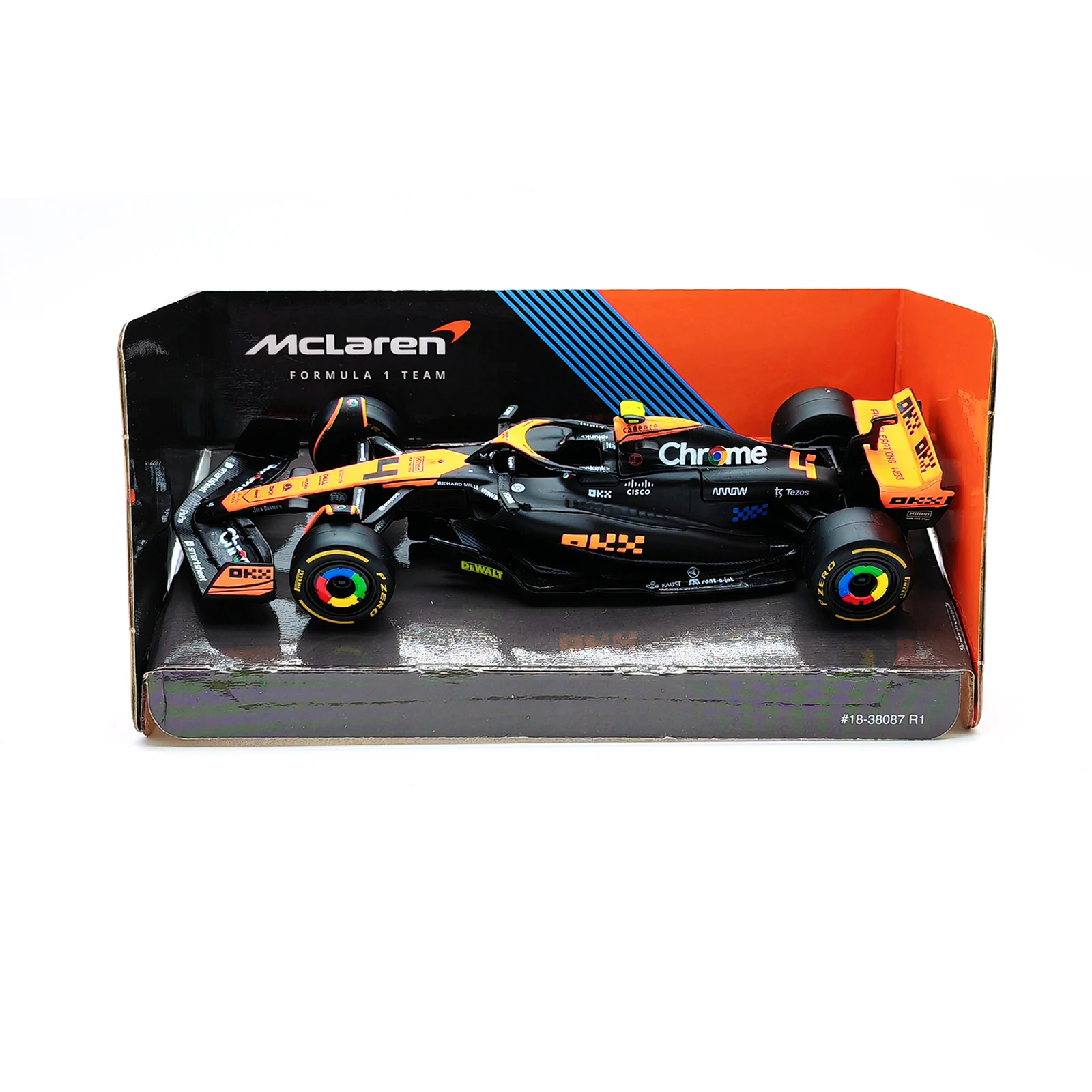 Bburago 1:43 2023 Mclaren Singapore MCL60 F1 Formula Car Die Cast Vehicles Collectible Model Racing Toys