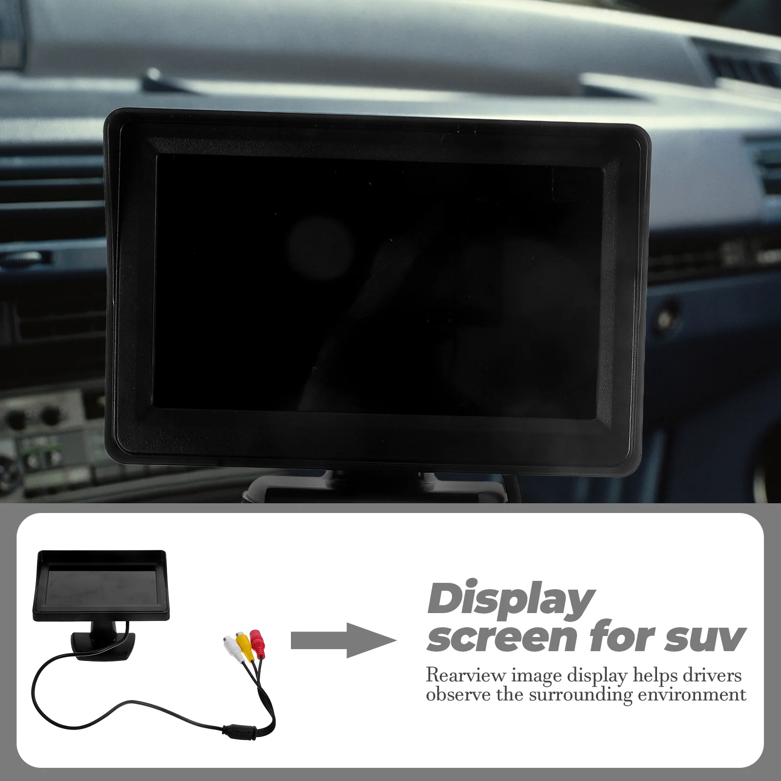 Car Monitor 43 Inch Liquid Crystal Rear View Reverse Camera Car Monitor Pickup