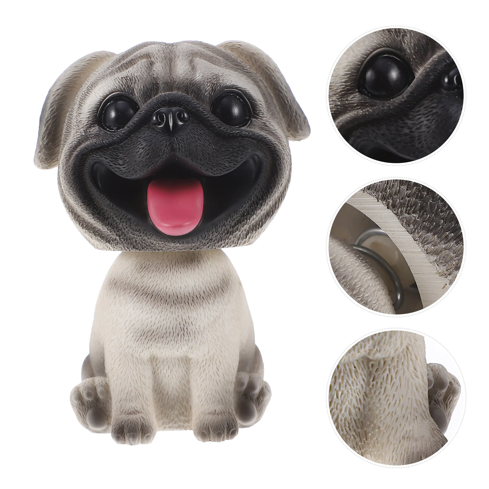 Bobble Dog Ornament Shaking Head Decor Car Accessories Cake Adornment Puppy Decoration Resin Desktop Child