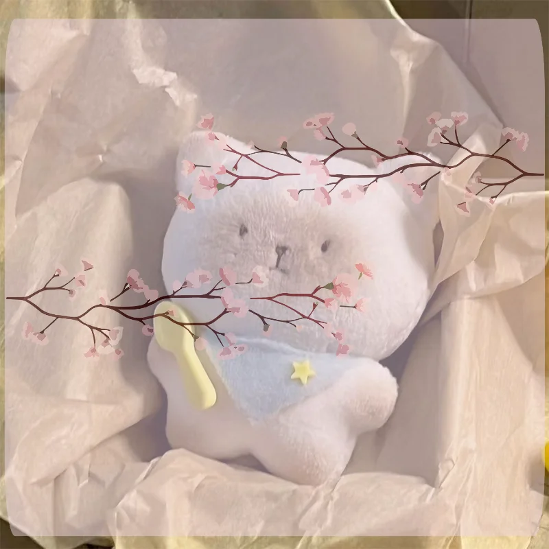 

Cute Siamese Cat Plush Toy Cartoon Kitten Pendant Soft Stuffed Doll Keychain Car Key Ring Backpack Bag Decor