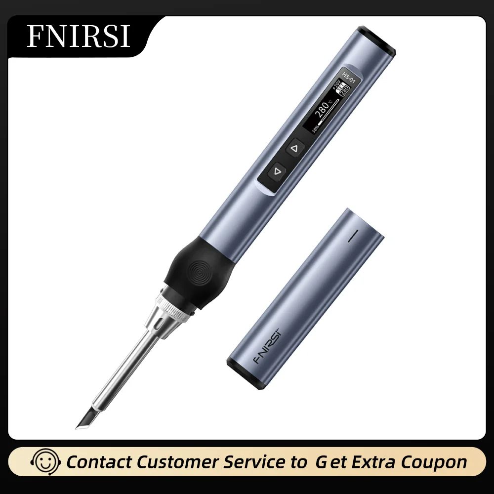 

FNIRSI HS-01 PD65W Soldering Iron Kit Rapid Heating Adjustable Temperature Solder Iron Welding Tools With Replacement Tips