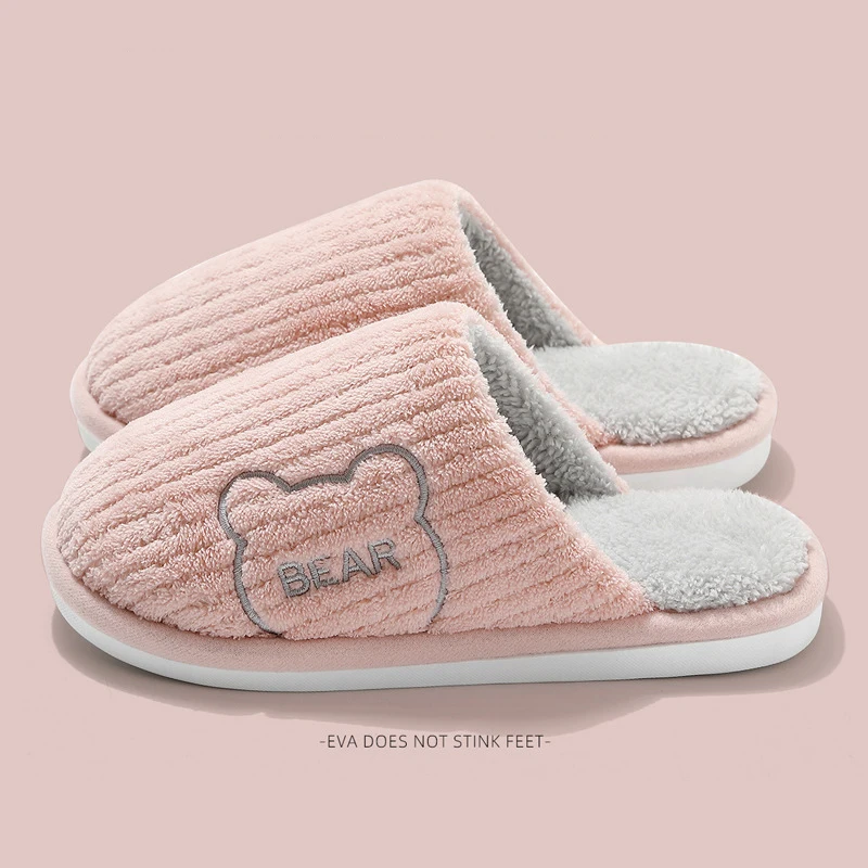 شباشب شتوية جديدة لعام 2025 للنساء والرجال - أحذية منزلية مريحة مبطنة بالصوف، شباشب قطنية داخلية دافئة للطقس البارد #3