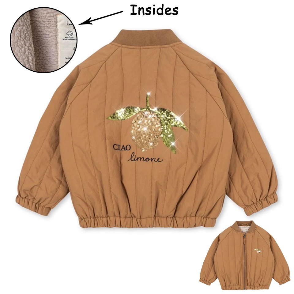 25Winter KS Peuter Meisjes Pailletten Warme Katoenen Fleece Jassen Kinderen Lamswollen Jas Jongens Borduren Jas Kinderen Bovenkleding Kleding