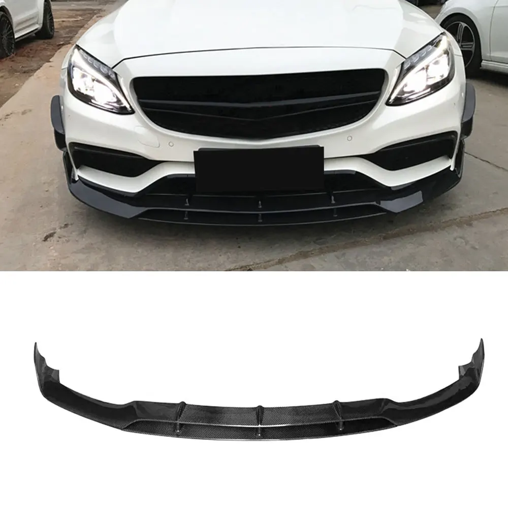 

VACOMUL For C Class Carbon Fiber Front Bumper Lip Spoiler for Mercedes Benz W205 C63 AMG C180 C200 C260 2015 - 2017 Car Styling