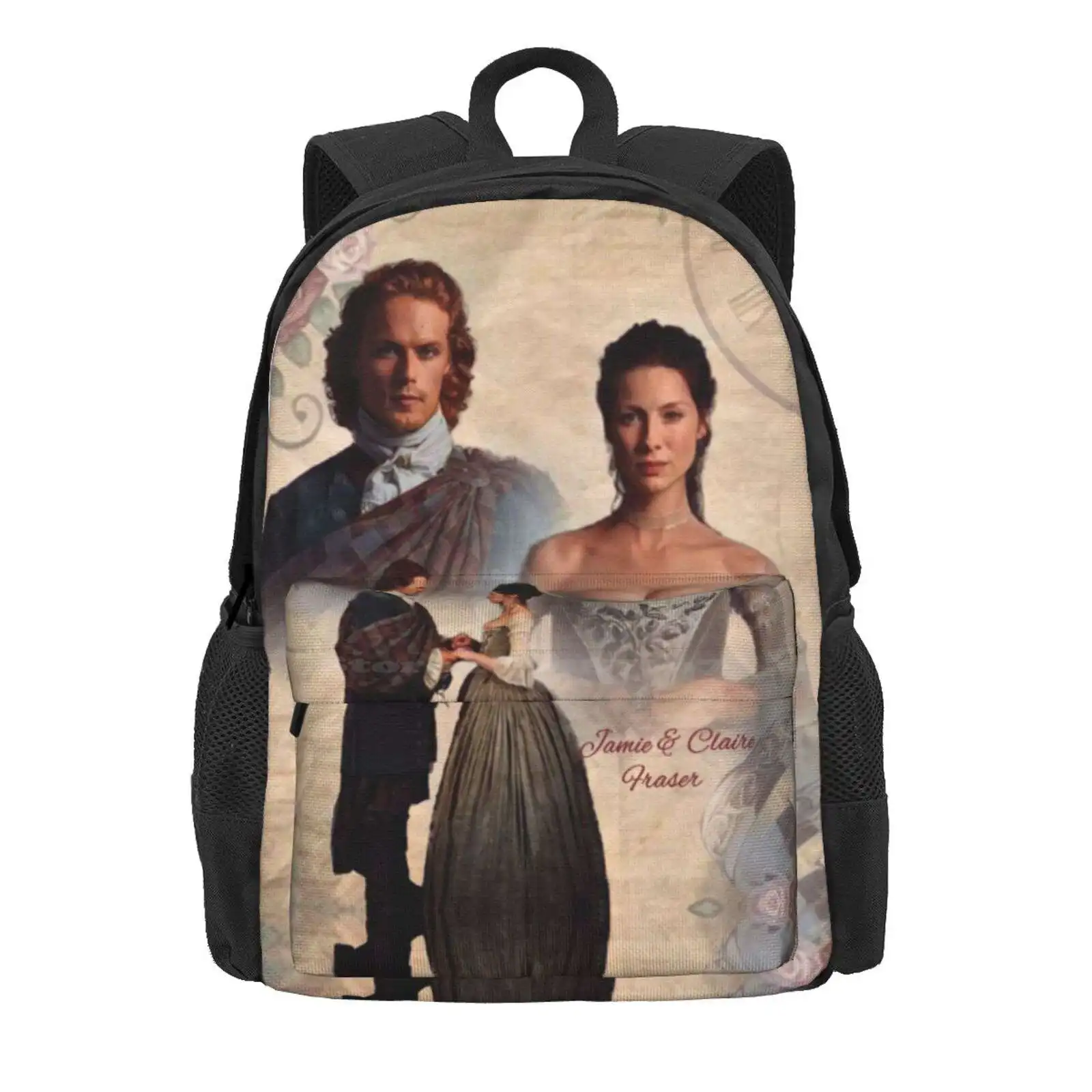 Jamie And Claire Fraser/Outlander Wedding Hot Sale Schoolbag Backpack Fashion Bags Outlander Jamie Fraser Diana Gabaldon Books