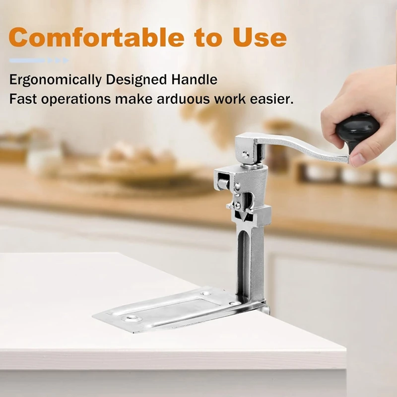 Commercial Can Opener Heavy Duty, Manual Can Opener With Plated Steel Base For Restaurant, Food Store, Hotel, Bar Durable