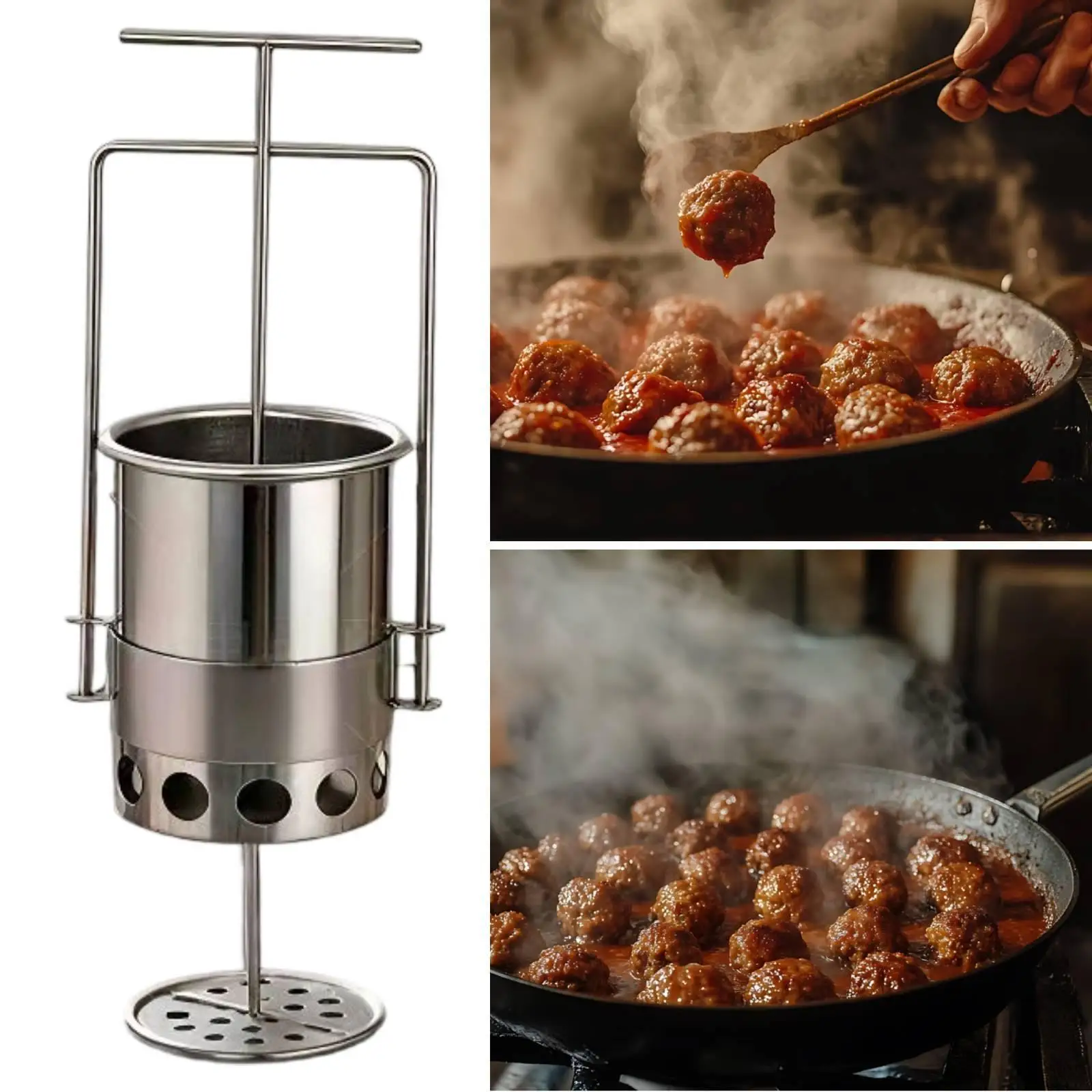 Manual Meatball Maker Cooking Utensil Practical Multifunction Meatball Forming Machine Stainless Steel Meat Ball Making Tool