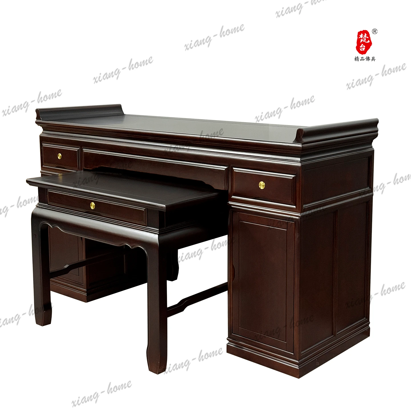 PG new Chinese-style all-solid wood incense table, God of Wealth cabinet, Fotai household eight immortals table