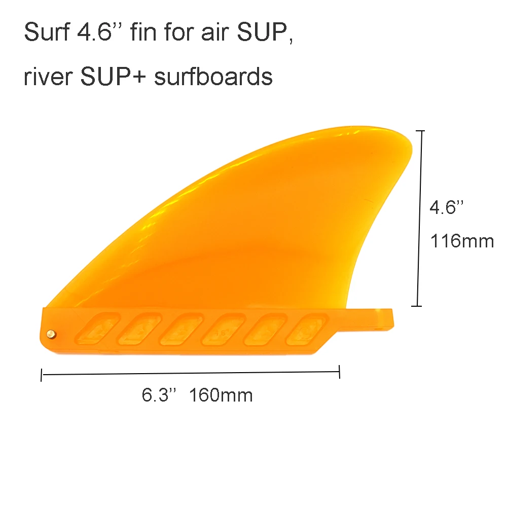 4,6 Zoll Soft Flex Center Fin mit Schraube White Water Fin für Air Sup Long Board Surfbrett aufblasbares Paddle Board – Detail 1