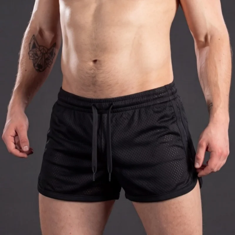 2026 Neue Herren-Sport-Laufshorts, schnelltrocknende Gitter-Workout-Shorts, atmungsaktive Trainings- und Schwimmshorts für den Strand