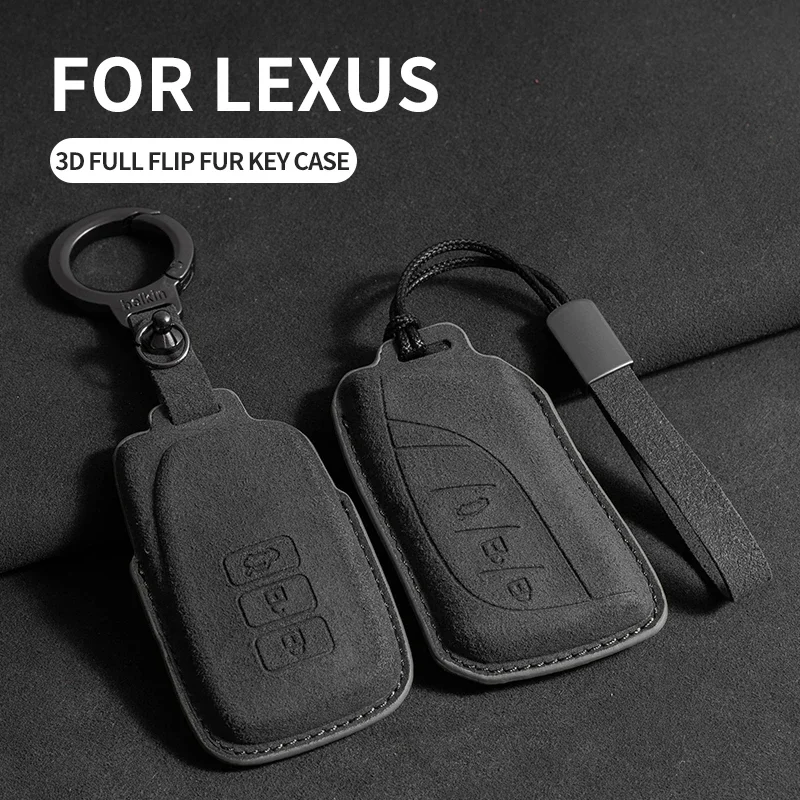 

Suede Car Key Case Cover Keychain for Lexus NX IS RX ES GX LX LS UX GS 200 260 300 350 NX200 NX300 RX350 ES300 Accessories