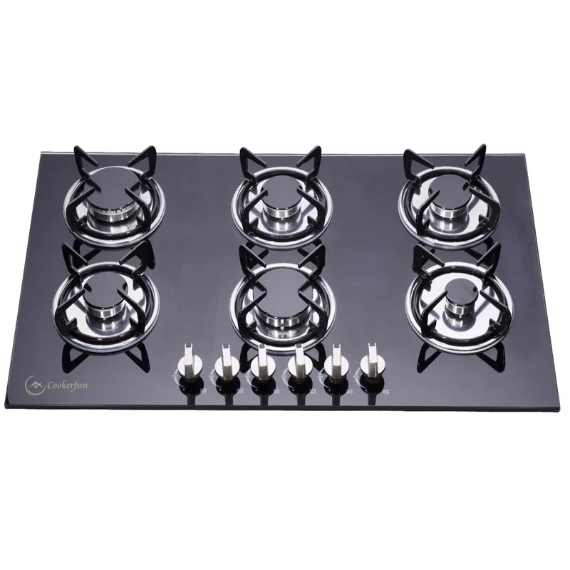 

6burners Gas stove Cooktops safety gas cooker electric ignition cooking kitchen commercial wok burner estufas gas