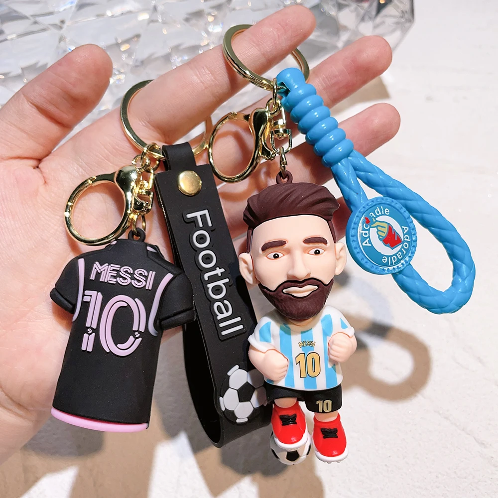 New Cross border Creative Cartoon Character Messi Keychain Pendant Bag Car Keychain Accessories Gift Wholesale