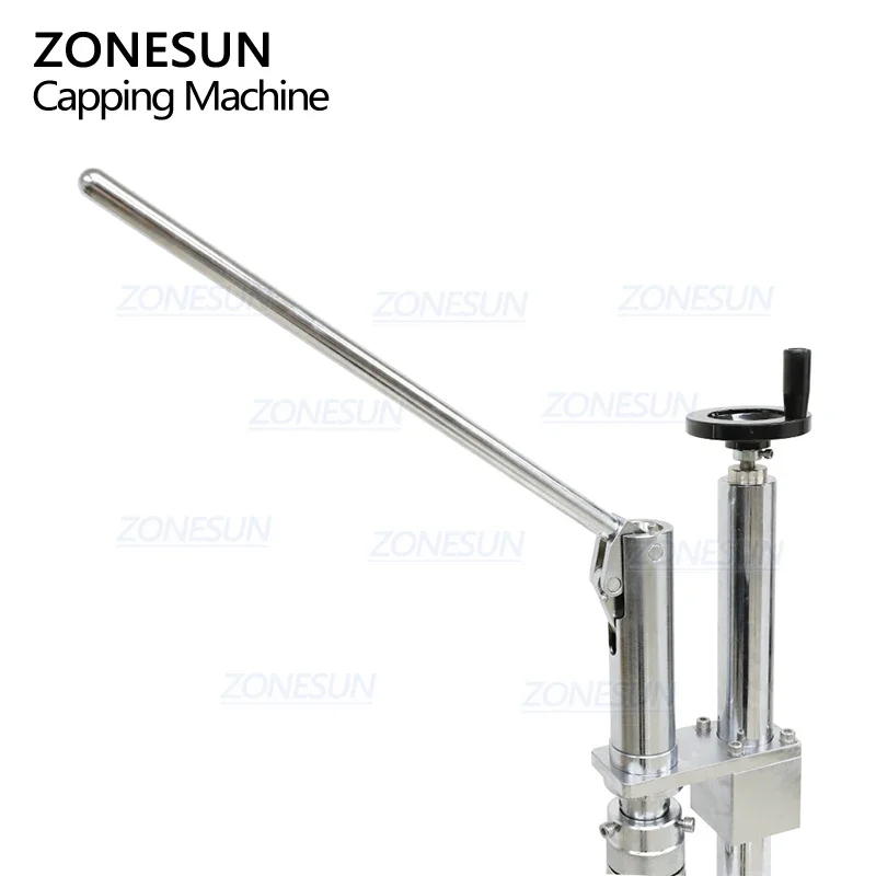 ZONESUN ZS-YG25C 25.4MM Manual Air Refresher Hairspray Aerosol Can Aluminum Tin Crimping Sealing Machine For Spray Paint Bottle