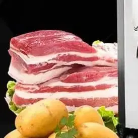 

Настольная электрическая мясорезка для нарезки, измельчения и кубиков свежего мяса со съемным лезвием