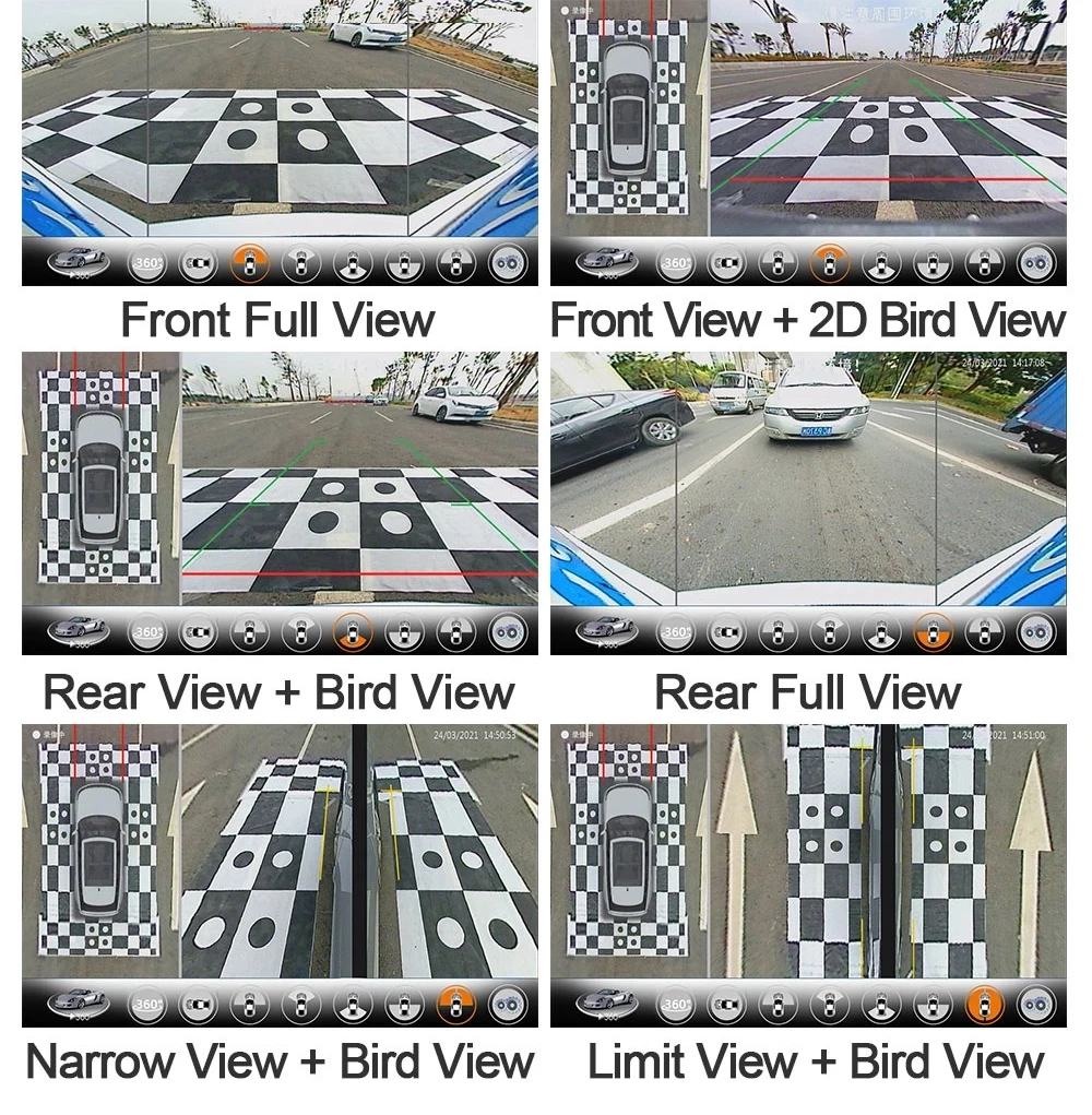 New Bird View 360 3D car birdview system Rear View Camera 1080P 3D HD Night Vision Front View Camera Surround View Car DVR
