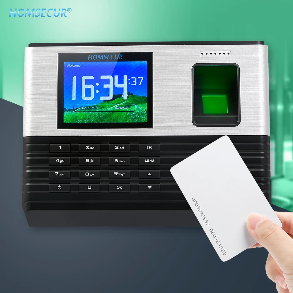 

A-L355 Time Clock Attendance With Biometric Fingerprint RFID Reader Free Software +WiFi+DST Support Remote Access
