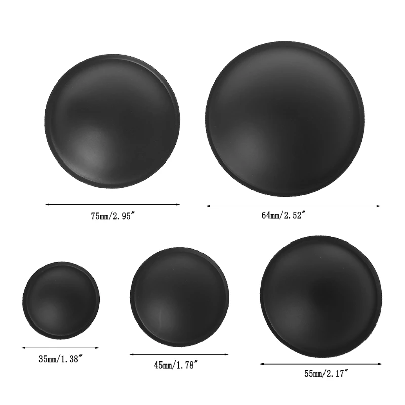 오디오 스피커 더스트 캡, 우퍼 라우드 스피커 돔 PP 더스트 캡 콘 커버, 오디오 수리 부품, 35mm ~ 75mm, 2 개