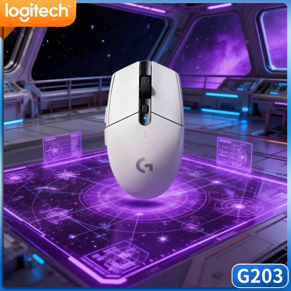 Logitech G203 Wired Gaming Mouse Fast‑Response Multi DPI Bright RGB Durable USB For Desktop Notebook Office Work