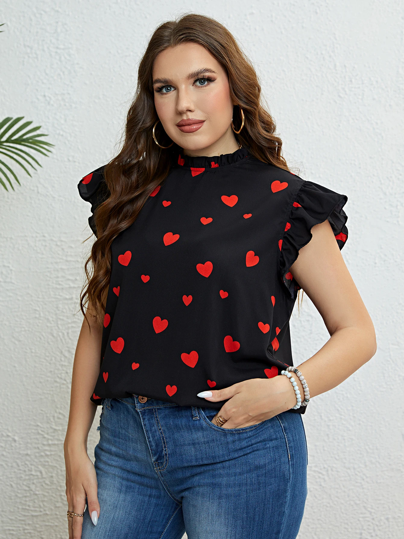 Moda Szyfonowa koszula damska Plus Size Casual Ruffle Short Sleeve Top Black Chic Summer Woman Blouse And Shirts Blouses